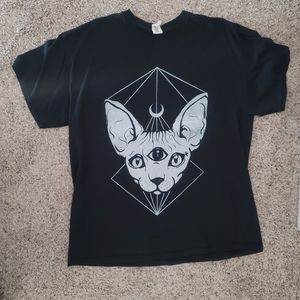 Dark sphynx goth t shirt
